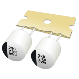 10 pcs : EEH-AZKV391UB - CAP ALUM POLY HYB 390UF 35V T/H