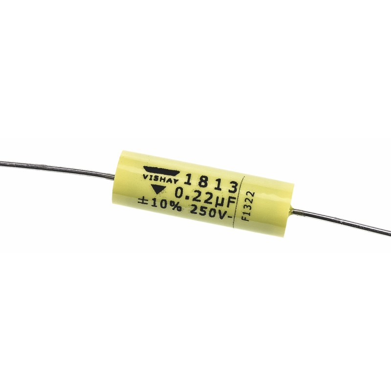 1000 pcs - Vishay MKT 1813 Metallised Polyester Film Capacitor, 160 V ac, 250 V dc, ±10%, 220nF, Through Hole