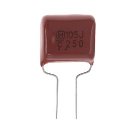 10 pcs : ECQ-E2105JB3 - CAP FILM 1UF 5% 250VDC RADIAL