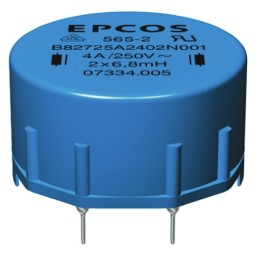160 pcs - EPCOS 3.9 mH ±30% Ferrite Power Line Choke, 6A Idc, 40mΩ Rdc 250 V ac, B82725A