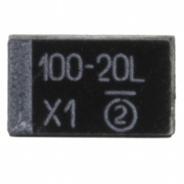 10 pcs : 593D107X9020E2TE3 - CAP TANT 100UF 10% 20V 2917