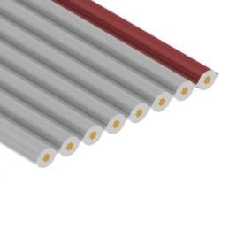 10 pcs : 3801/08 - CBL RIBN 8COND 0.05 GRAY FOOT