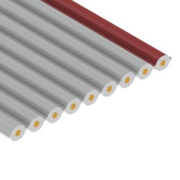 10 pcs : 3801/09 100 - CBL RIBN 9COND 0.05 GRAY FOOT