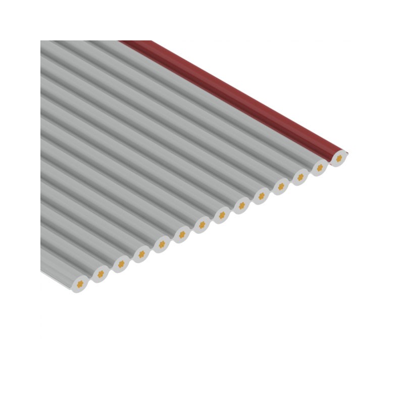 10 pcs : 3801/14 100 - CBL RIBN 14COND 0.05 GRAY FOOT