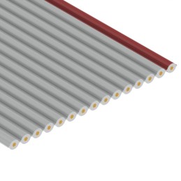 10 pcs : 3801/16 100 - CBL RIBN 16COND 0.05 GRAY FOOT