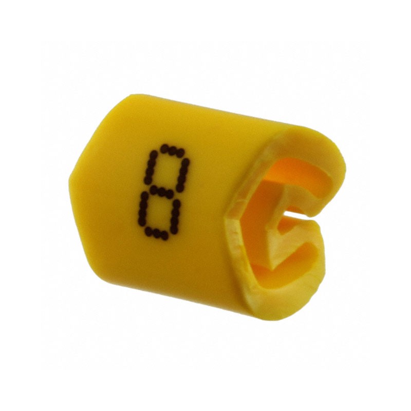 10 pcs : 0800462:0008 - WIRE MARKER SLIP-ON YELLOW