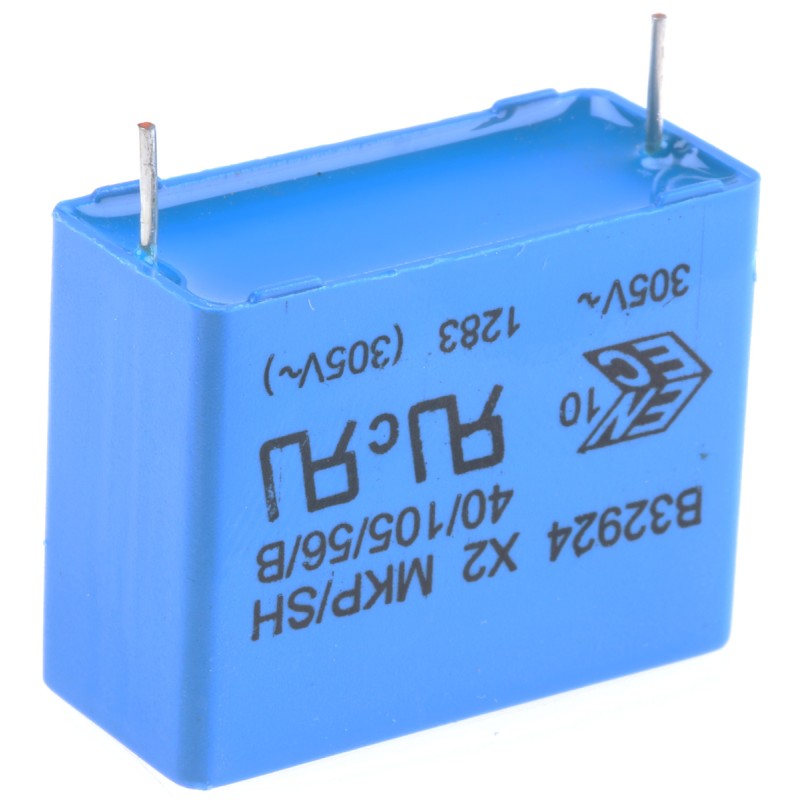10 pcs - EPCOS B32924C Polypropylene Film Capacitor, 305V ac, ±10%, 2.2μF, Through Hole