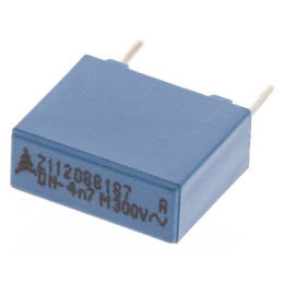 10 pcs - EPCOS B32021 Polypropylene Film Capacitor, 300V ac, ±20%, 4.7nF, Through Hole