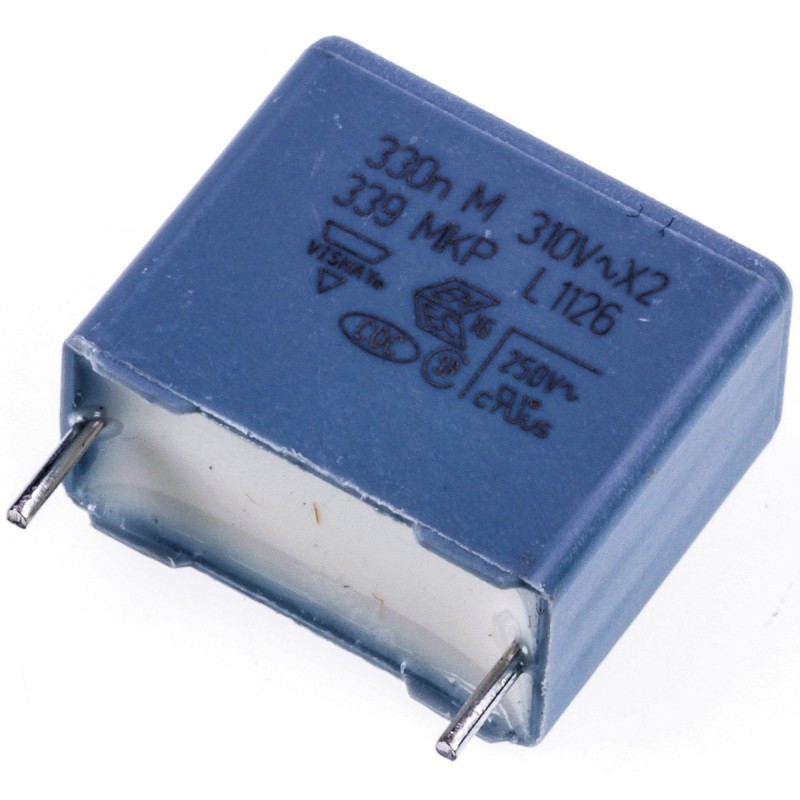 10 pcs - Vishay MKP 339 Polypropylene Film Capacitor, 310V ac, ±20%, 330nF, Through Hole