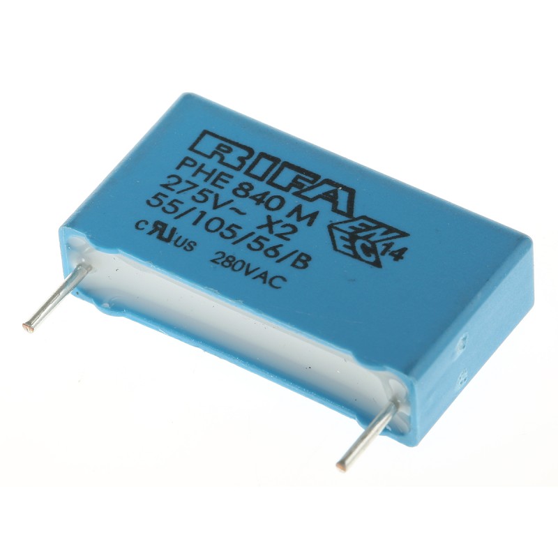 10 pcs - KEMET PHE840 Metallised Polypropylene Film Capacitor, 275V ac, ±20%, 220nF, Through Hole