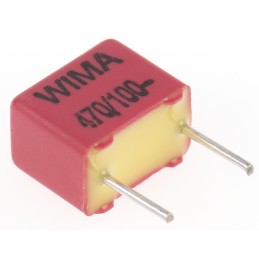 10 pcs - WIMA FKP2 Polypropylene Film Capacitor, 63 V ac, 100 V dc, ±5%, 470pF, Through Hole