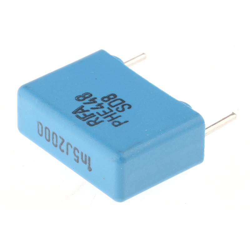 10 pcs - KEMET PHE448 Polypropylene Film Capacitor, 2 kV dc, 700 V ac, ±5%, 1.5nF, Through Hole