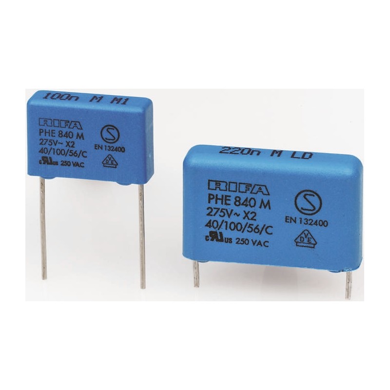 10 pcs - KEMET PHE840 Metallised Polypropylene Film Capacitor, 275V ac, ±20%, 330nF, Through Hole