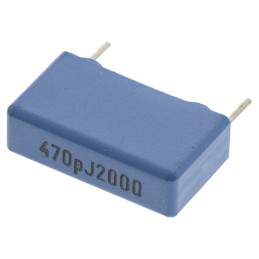 10 pcs - KEMET PHE448 Polypropylene Film Capacitor, 2 kV dc, 700 V ac, ±5%, 470pF, Through Hole