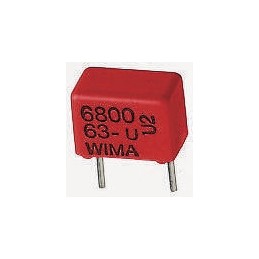 10 pcs - WIMA FKP2 Polypropylene Film Capacitor, 63 V ac, 100 V dc, ±5%, 1.5nF, Through Hole