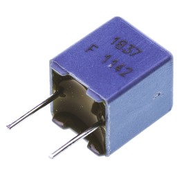 10 pcs - Vishay 68nF Polypropylene Capacitor PP 63 V ac, 100 V dc ±1% Tolerance Through Hole MKP 1837 Series