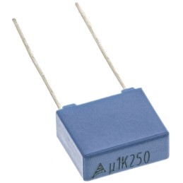 10 pcs - EPCOS B32520 Polyester Film Capacitor, 160 V ac, 250 V dc, ±10%, 100nF, Through Hole