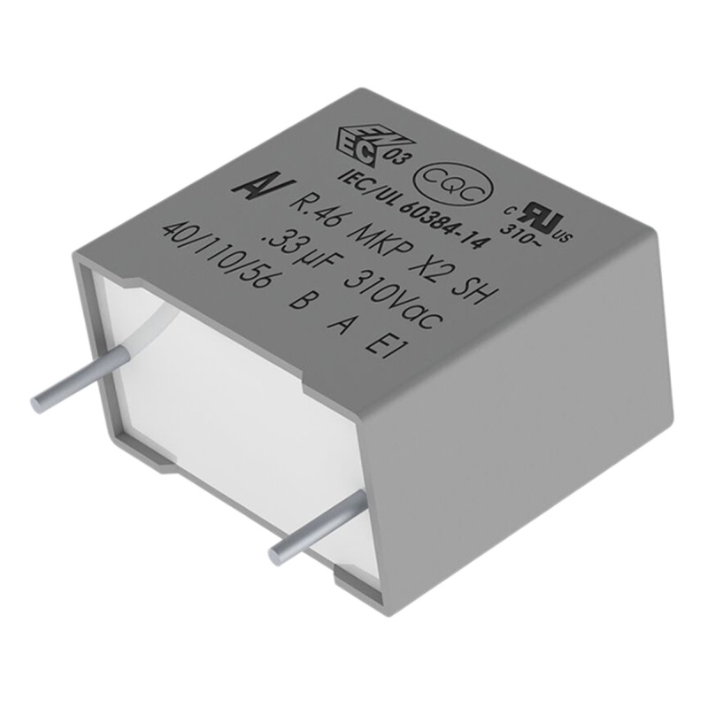10 pcs - KEMET R46 Polypropylene Film Capacitor, 310V ac, ±10%, 470nF, Through Hole