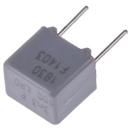 10 pcs - Vishay KP 1830 Polypropylene Film Capacitor, 40 V ac, 630 V dc, ±1%, 3.3nF, Through Hole