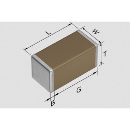 10 pcs - TDK 2.2μF Multilayer Ceramic Capacitor MLCC, 50V dc V, ±10% , SMD