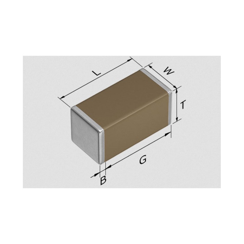 10 pcs - TDK 2.2μF Multilayer Ceramic Capacitor MLCC, 50V dc V, ±10% , SMD