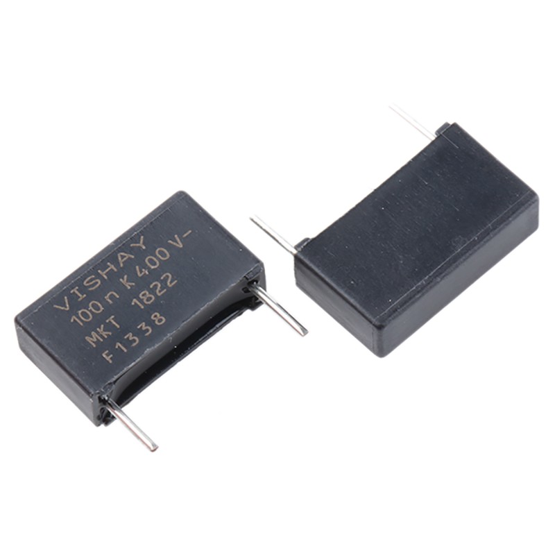 10 pcs - Vishay MKT 1822 Polyester Film Capacitor, 200 V ac, 400 V dc, ±10%, 100nF, Through Hole