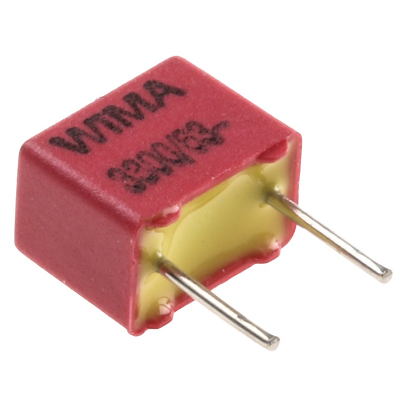 10 pcs - WIMA FKP2 Polypropylene Film Capacitor, 40 V ac, 63 V dc, ±5%, 3.3nF, Through Hole