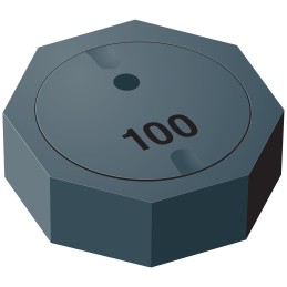 10 pcs - Bourns, SRU1038, 7032 Shielded Wire-wound SMD Inductor with a Ferrite Core, 100 μH ±30% Wire-Wound 1.3A Idc Q:24