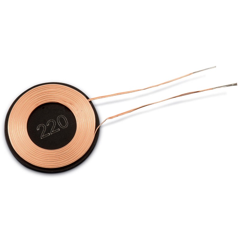 2 pcs - Wurth Elektronik WE-WPCC Wireless Charging Coil Receiver 1.1A, 12.6 μH, 17mm dia.