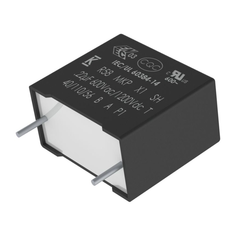 2 pcs - KEMET R58 Film Capacitor, 600V ac, 10%, 82nF