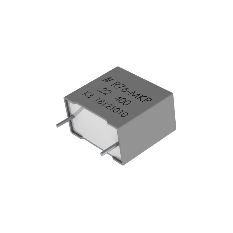 20 pcs - KEMET R76_125C Polypropylene Film Capacitor, 2 kV dc, 700 V ac, ±5%, 27nF, Through Hole