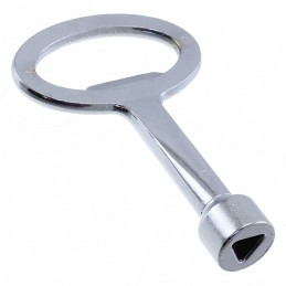 10 pcs : 36837 - KEY 7 MM TRIANGULAR BIT ZAMAK CH