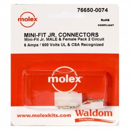 10 pcs : 0766500074 - KIT CONN MINI-FIT JR 2 CIRCUITS