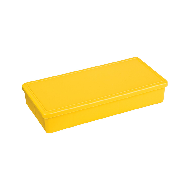 10 pcs : 6698TF - BOX PLAS YELLOW 6.75'L X 3.19'W