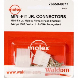 10 pcs : 0766500077 - KIT CONN MINI-FIT JR 8 CIRCUITS