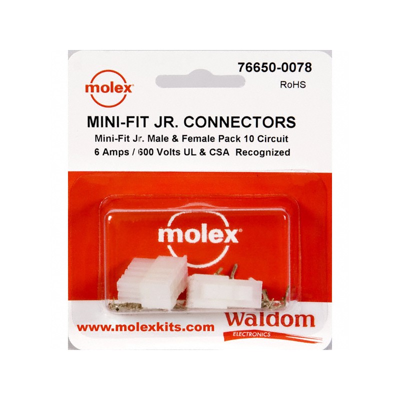 10 pcs : 0766500078 - KIT CONN MINI-FIT JR 10 CIRCUITS