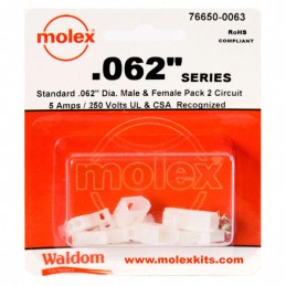 10 pcs : 0766500063 - KIT CONN STD .062' 2 CIRCUITS