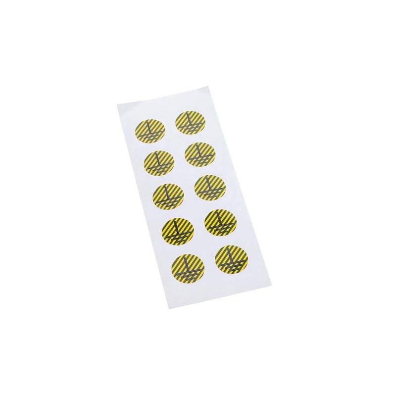 10 pcs : LKZ12B4 - LABEL ID/RATINGS 0.49'DIA BK/YLL