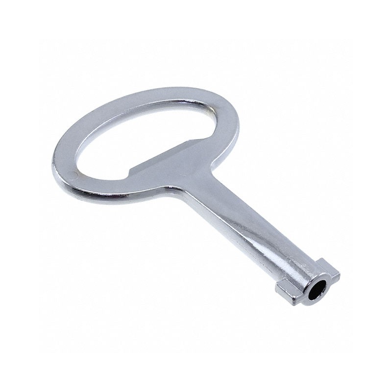 10 pcs : 36815 - KEY 5 MM DOUBLE BIT ZAMAK CHROME