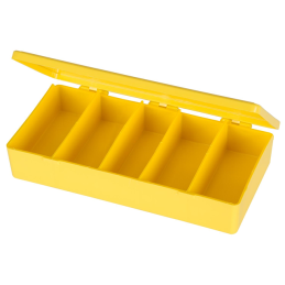 10 pcs : 6702TF - BOX PLAS YELLOW 6.75'L X 3.19'W