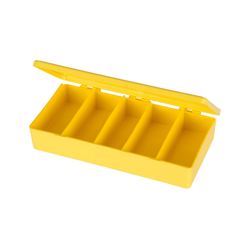 10 pcs : 6702TF - BOX PLAS YELLOW 6.75'L X 3.19'W