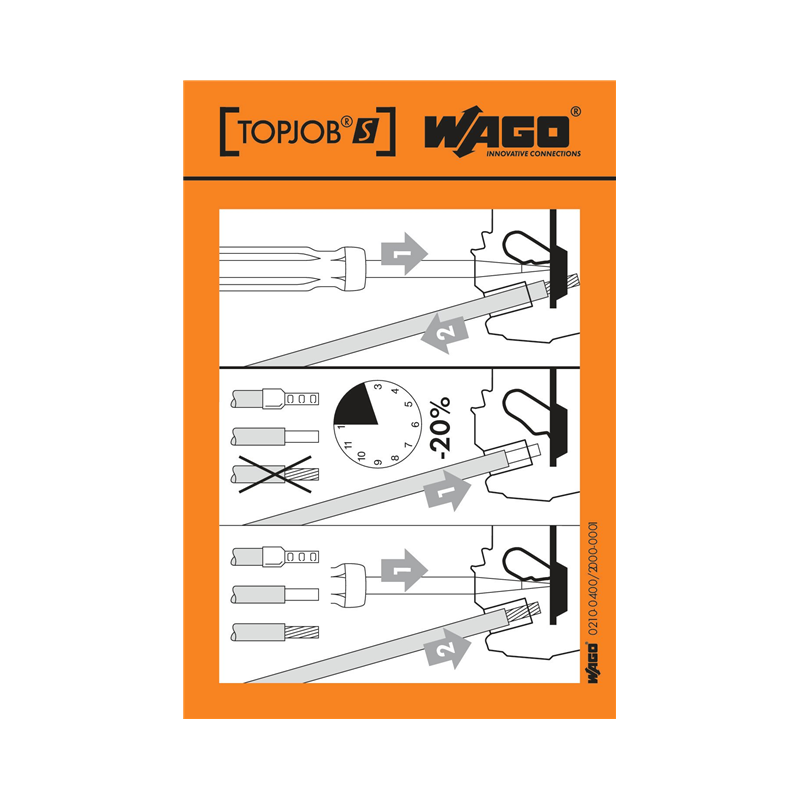 10 pcs : 210-400/2000-001 - STICKERS FOR OPERATING INSTRUCTI