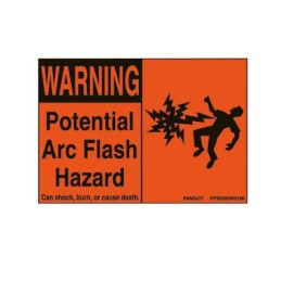 10 pcs : PPS0204W2100A - ADHESIVE SIGN, POLYESTER, 'WARNI