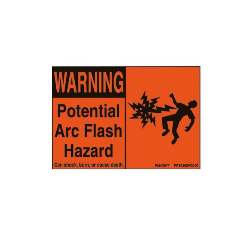 10 pcs : PPS0204W2100A - ADHESIVE SIGN, POLYESTER, 'WARNI