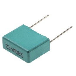 25 pcs - KEMET PHE850 Metallised Polypropylene Film Capacitor, 1.25 kV dc, 300 V ac, ±20%, 22nF, Through Hole