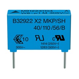 25 pcs - EPCOS B32922C Metallised Polypropylene Film Capacitor, 305 V ac, 630 V dc, ±10%, 68nF, Through Hole