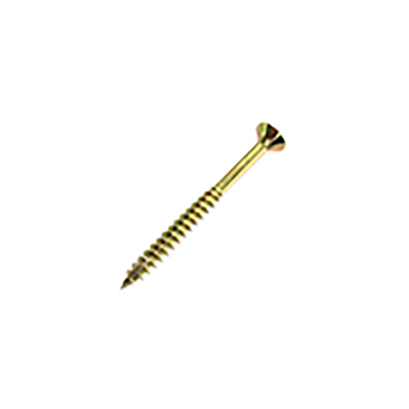 1 Box of 200 - UNIFIX VORTEX Pozidriv Countersunk Steel Wood Screw Yellow Passivated, Zinc Plated, 4.5mm Thread, 50mm Length
