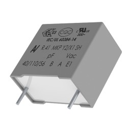 4 pcs - KEMET R41 Metallised Polypropylene Film Capacitor, 1 kV dc, 300 V ac, ±20%, 470nF, Through Hole