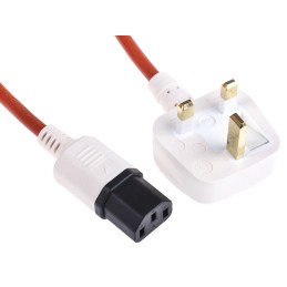 1 pcs - RS PRO IEC C13 Socket to Type G UK Plug Power Cord, 3m