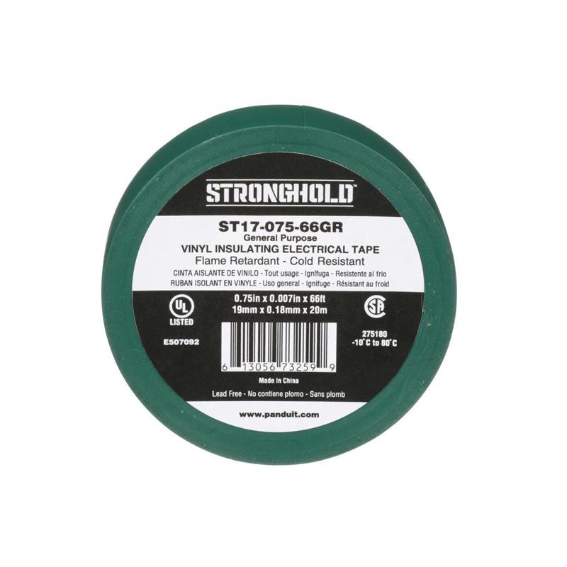 10 pcs : ST17-075-66GR - TAPE ELECTRICAL GREEN 3/4'X22YDS